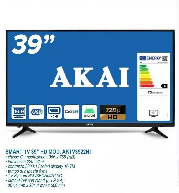 Akai TV 39" Smart Led